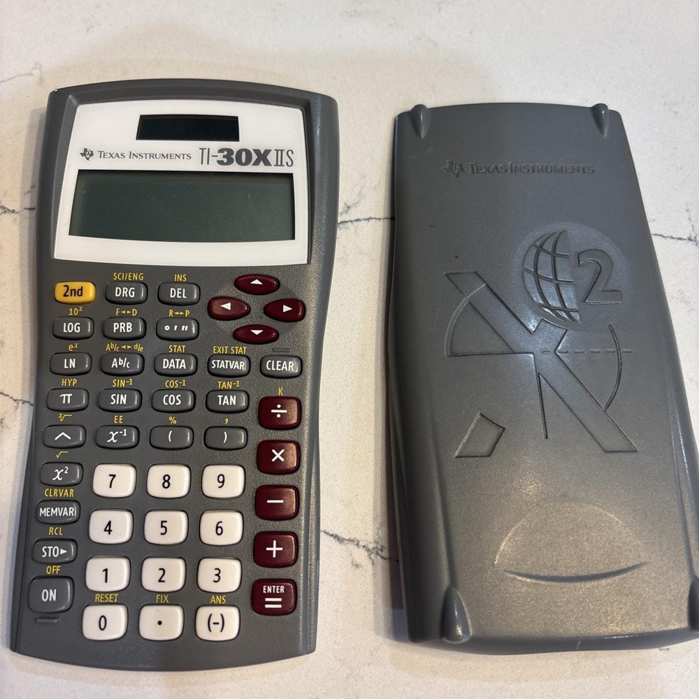 Texas Instruments TI-30XIIS Scientific Calculator Gray with Hard Cover